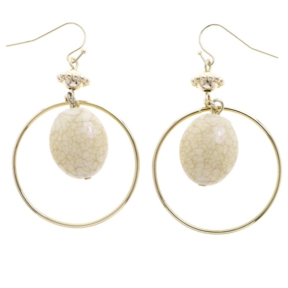 Catherines Jewelry - Designer Dangle Earrings Gold & Brown NWOT